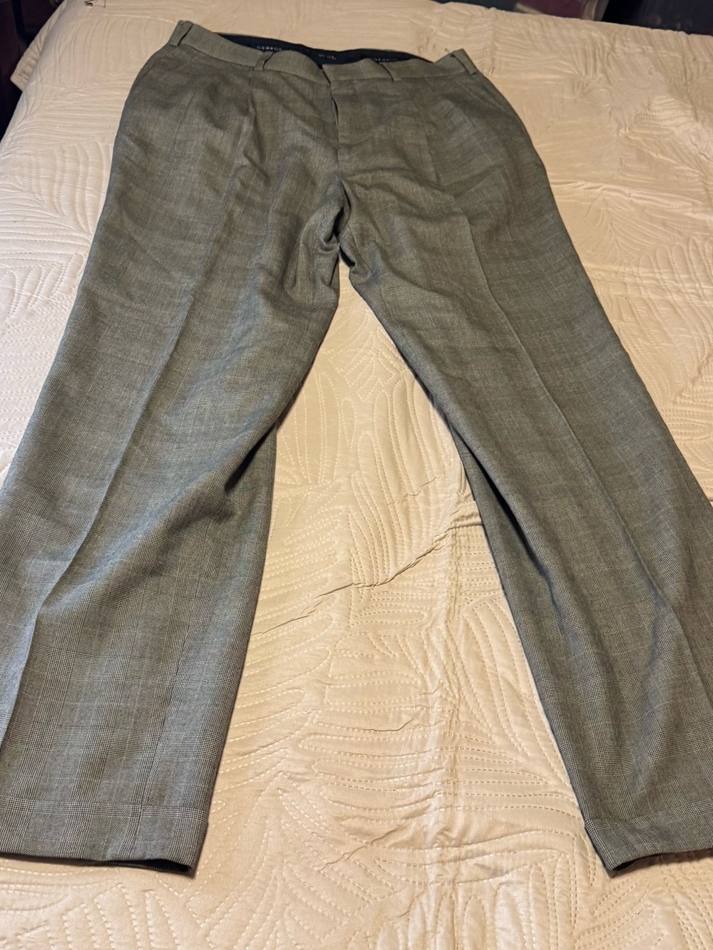 George Men’s  Gray Dress Pants - Classic Tailored Fit size 34/32 Gray/Black
